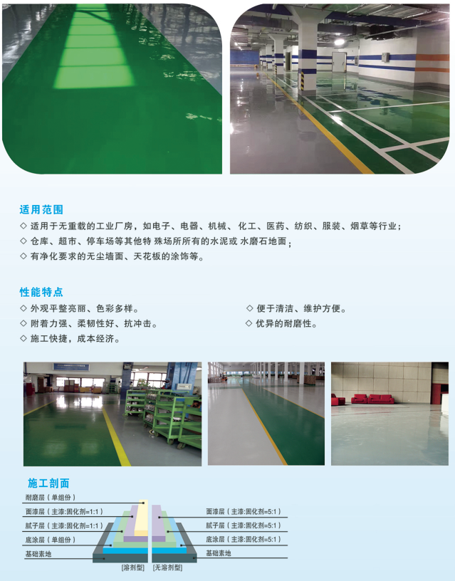 環氧平涂地坪材料